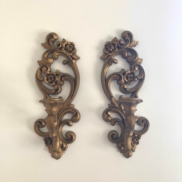 HomeCo Hollywood Regency wall sconces VTG - Picture 3 of 6